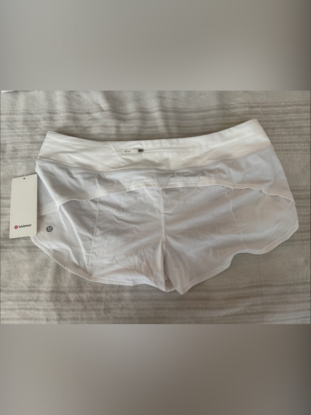 lululemon athletica Women’s White Speed Up Running Shorts - Picture 2 of 4